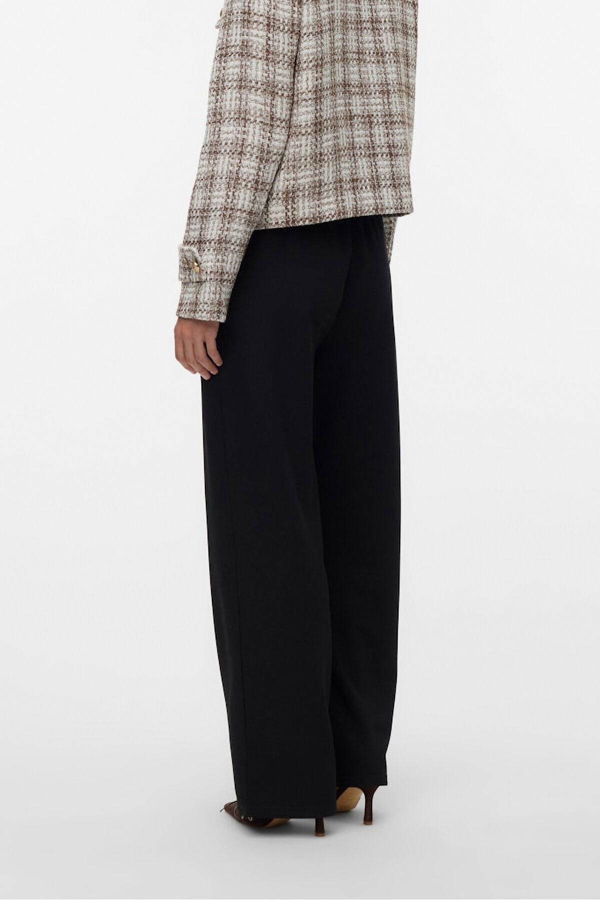 베로모다 와이드핏 하이웨이스트 롱 팬츠 골드버튼 3722182 NEGRO - 상품 이미지