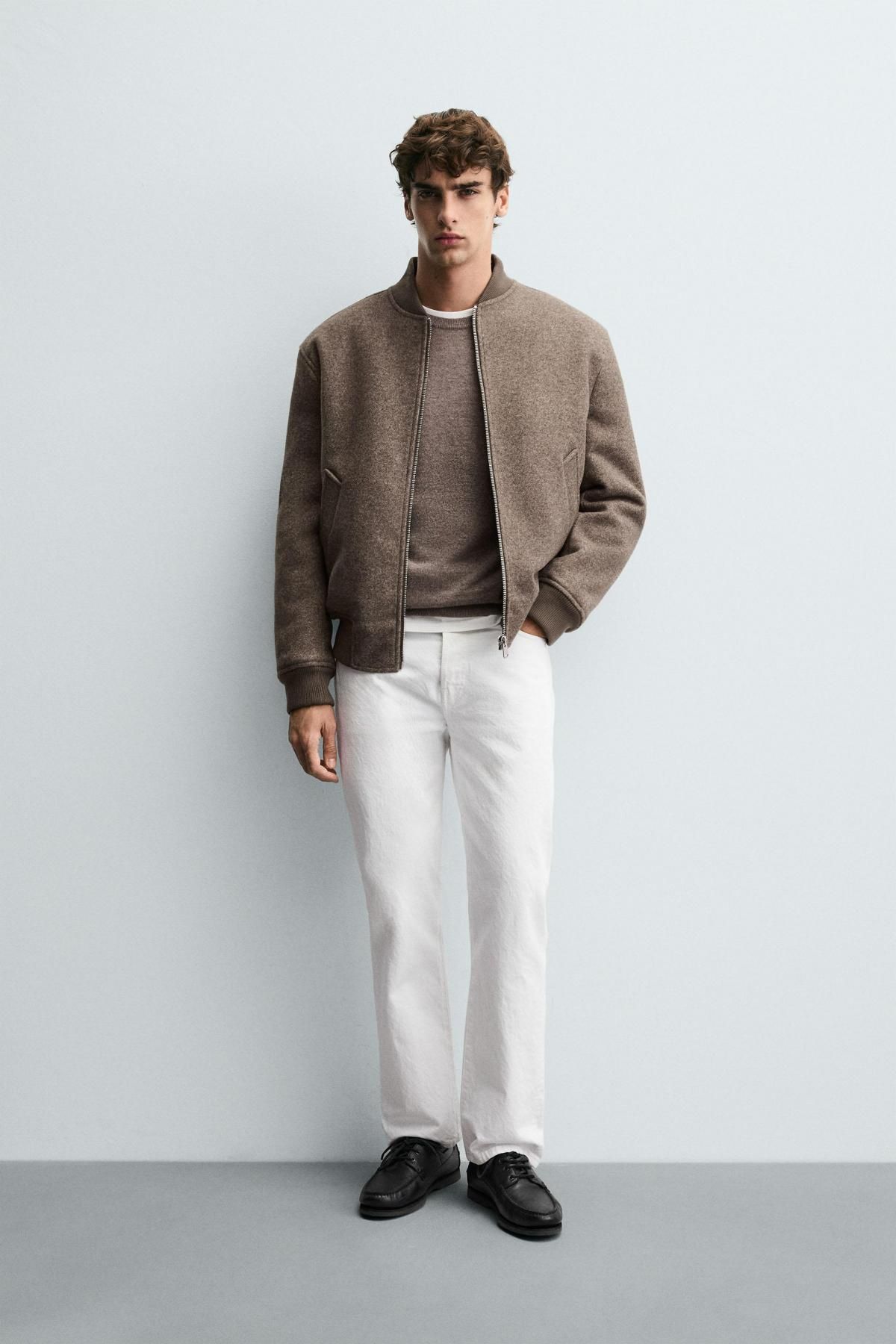 자라 테크니컬 퍼 안감 블루종 봄버 재킷 5070/321 BEIGE - 상세 이미지 2