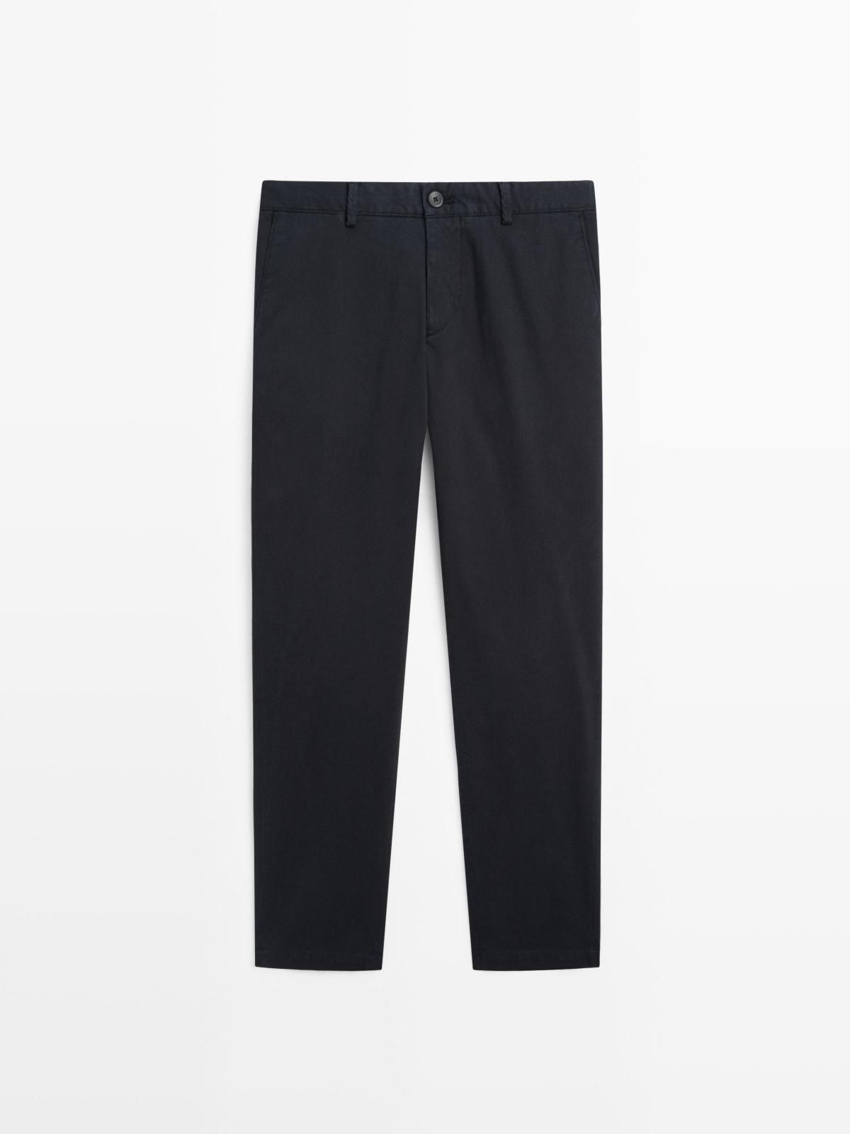 마시모두띠 슬림핏 테크니컬 텍스처 슬랙스 팬츠 0054/009 NAVY BLUE - 상세 이미지 4