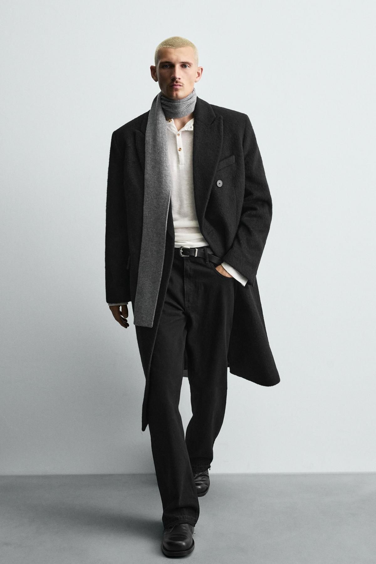 자라 클래식 더블브레스트 울 더블 코트 5070/704 BLACK 이미지 7