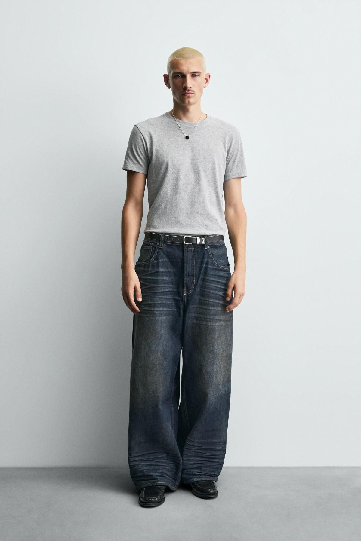 자라 테크니컬 와이드핏 배기 데님 청바지 9794/382 MID-BLUE - 상세 이미지 2