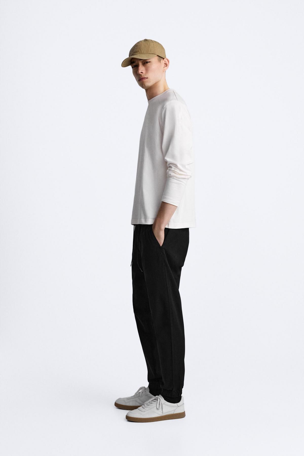 자라 페이드 조거 웨이스트 팬츠 6786/350 BLACK - 상세 이미지 4