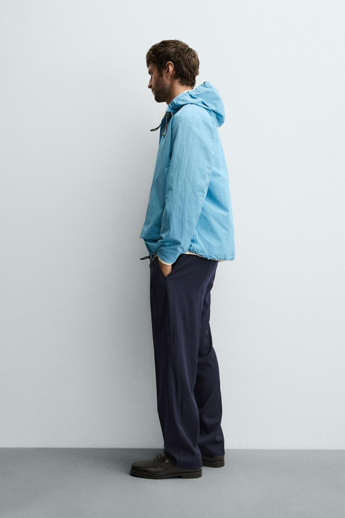 자라 테크니컬 라이트웨이트 후드 집업 재킷 3286/205 LIGHT BLUE - 상세 이미지 5