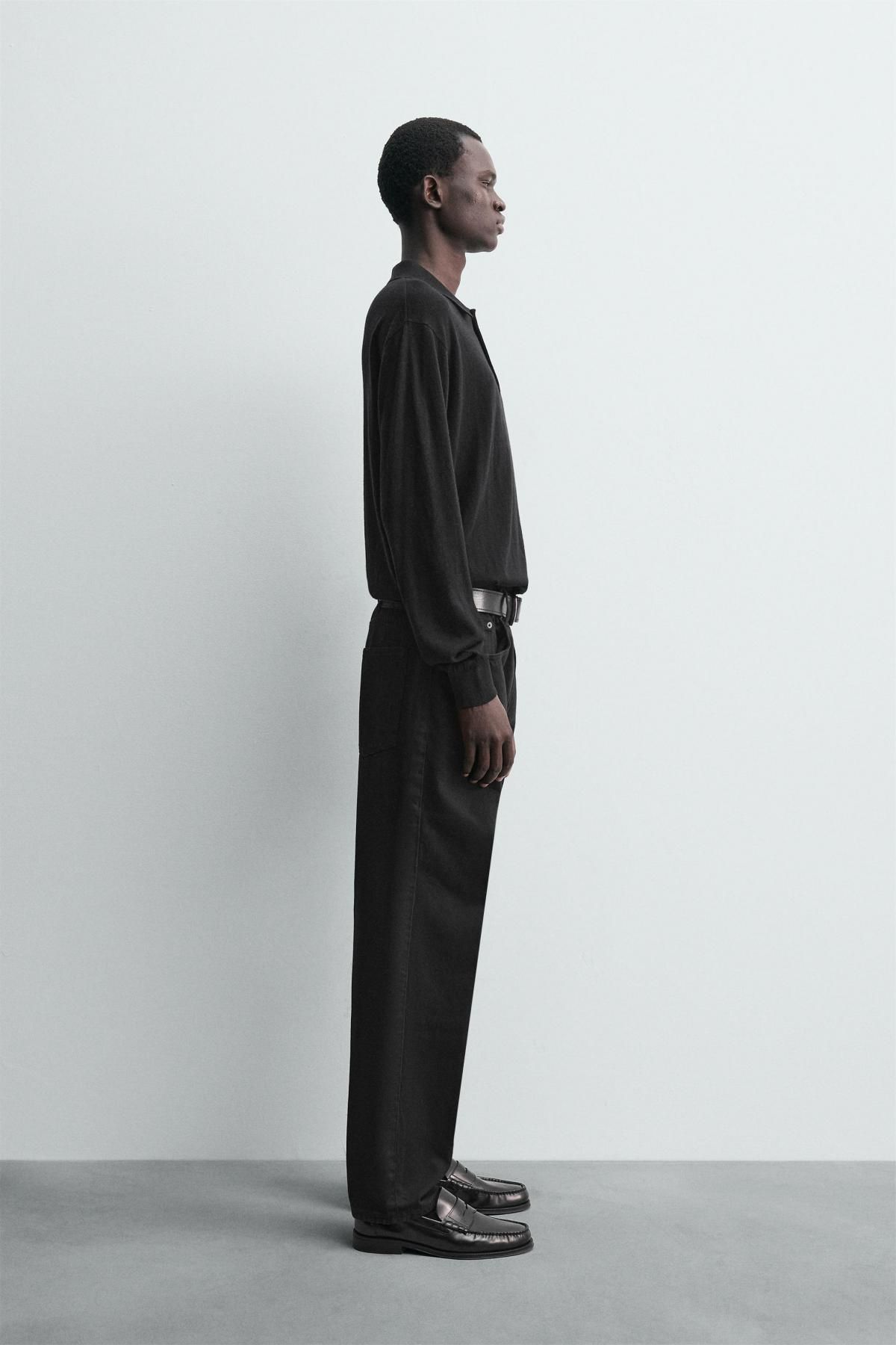 자라 블랙 스트레이트 핏 데님 앵클 진 5585/390 BLACK - 상세 이미지 5