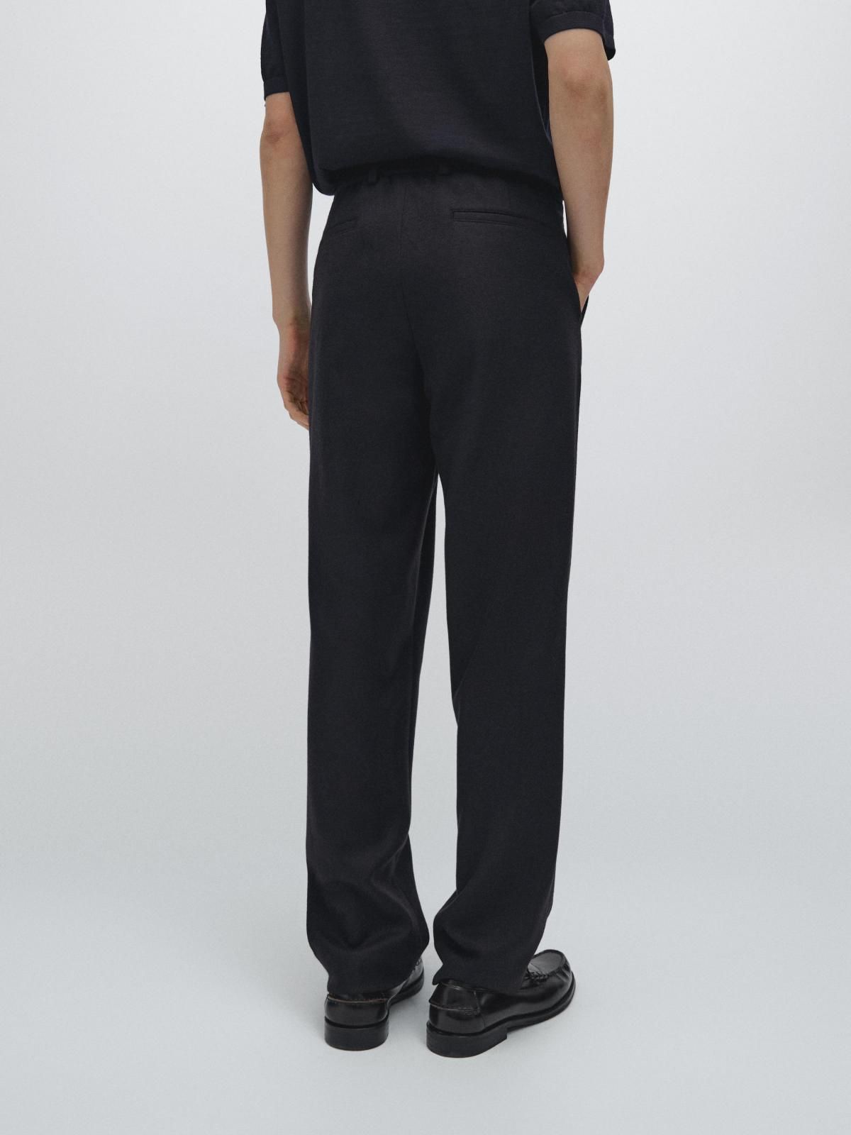 마시모두띠 테크니컬 울블렌드 수트 슬랙스 팬츠 2870/367 NAVY BLUE - 상세 이미지 3