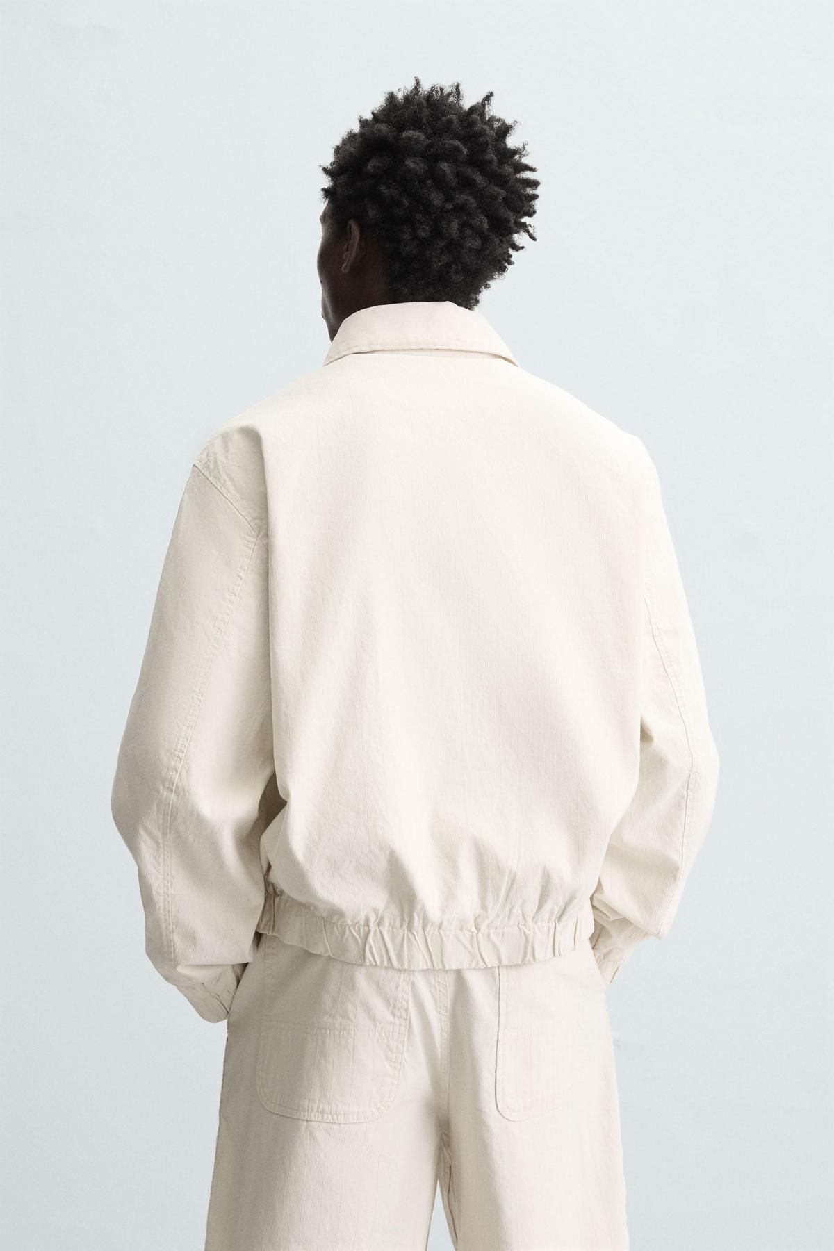 자라 스트라이프 텍스처 테크니컬 집업 재킷 4302/306 STRIPED - 상세 이미지 4