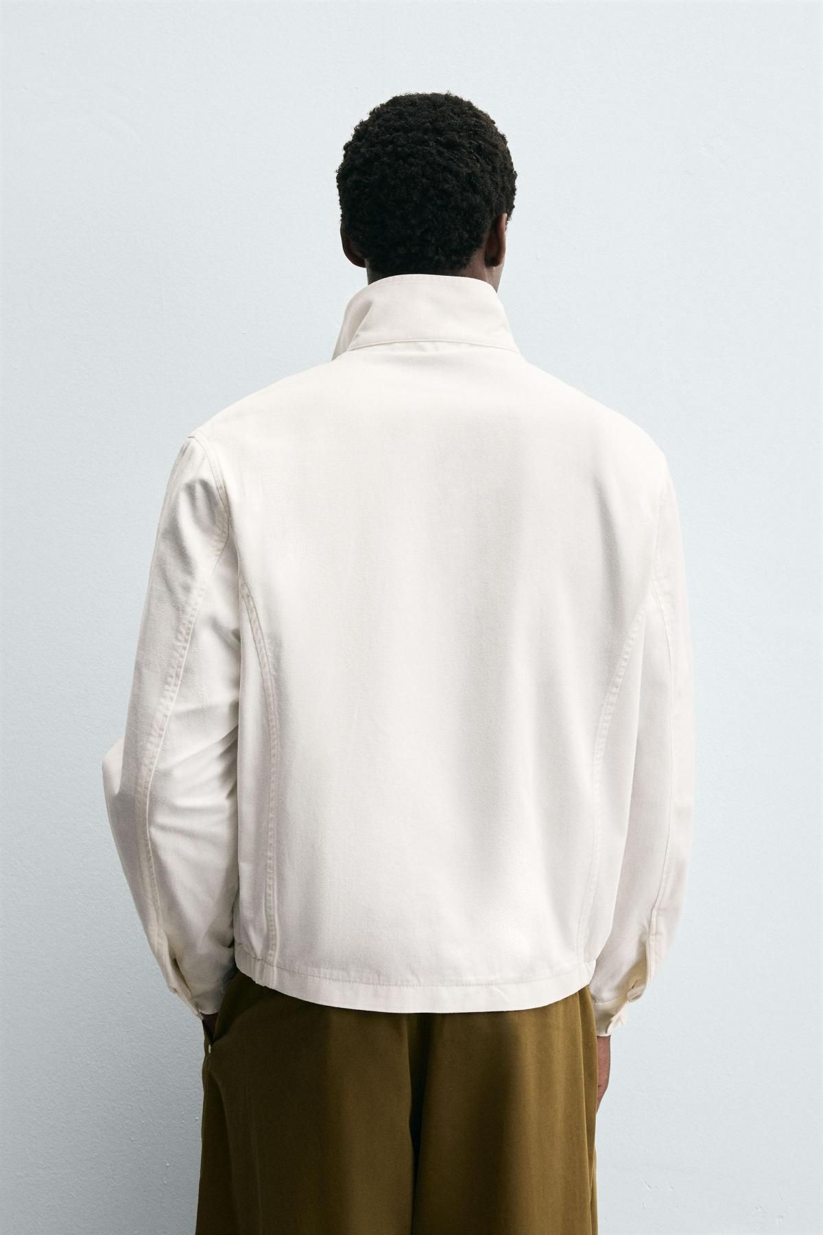 자라 라이트웨이트 레귤러핏 코튼 집업 재킷 5926/101 WHITE - 상세 이미지 4