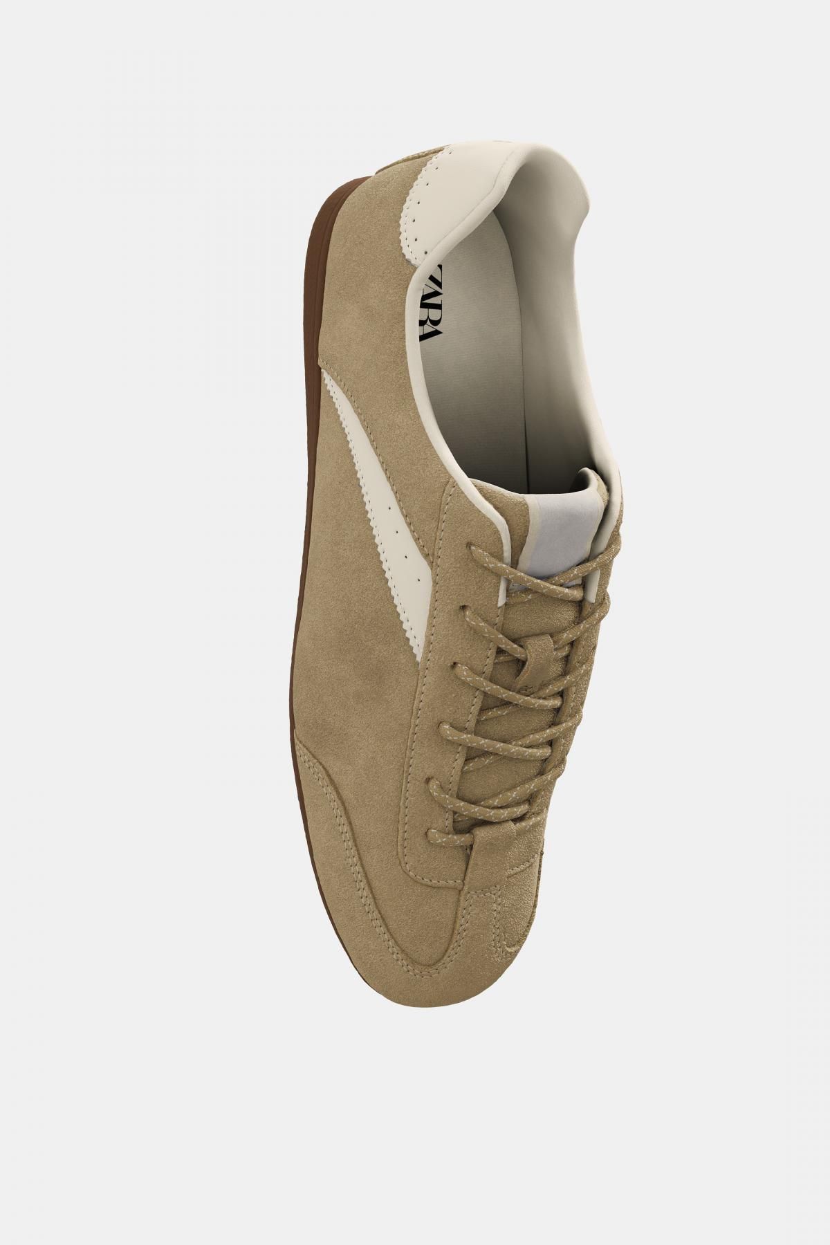 자라 레트로 스웨이드 레더 스니커즈 2253/620 SAND BROWN - 상세 이미지 2
