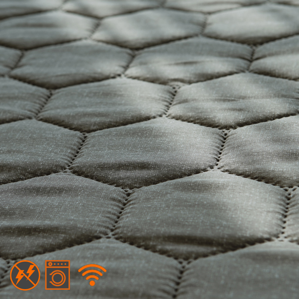 곰표한일 IOT 전자파안심 EMF 라돈안심 카본 탄소매트 스마트 그레이 퀸더블(분리난방)