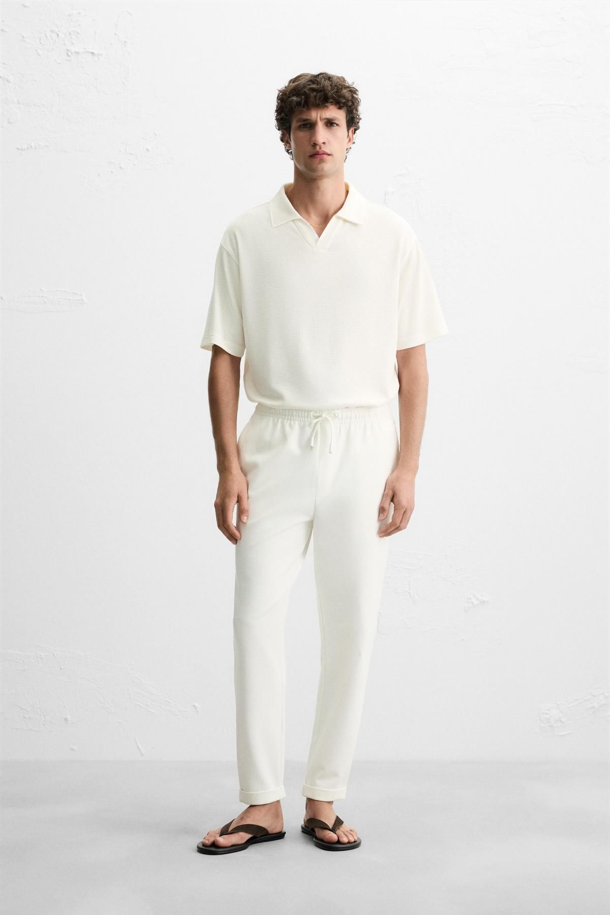 자라 이지케어 조거 웨이스트 팬츠 0706/870 OYSTER-WHITE - 상세 이미지 2
