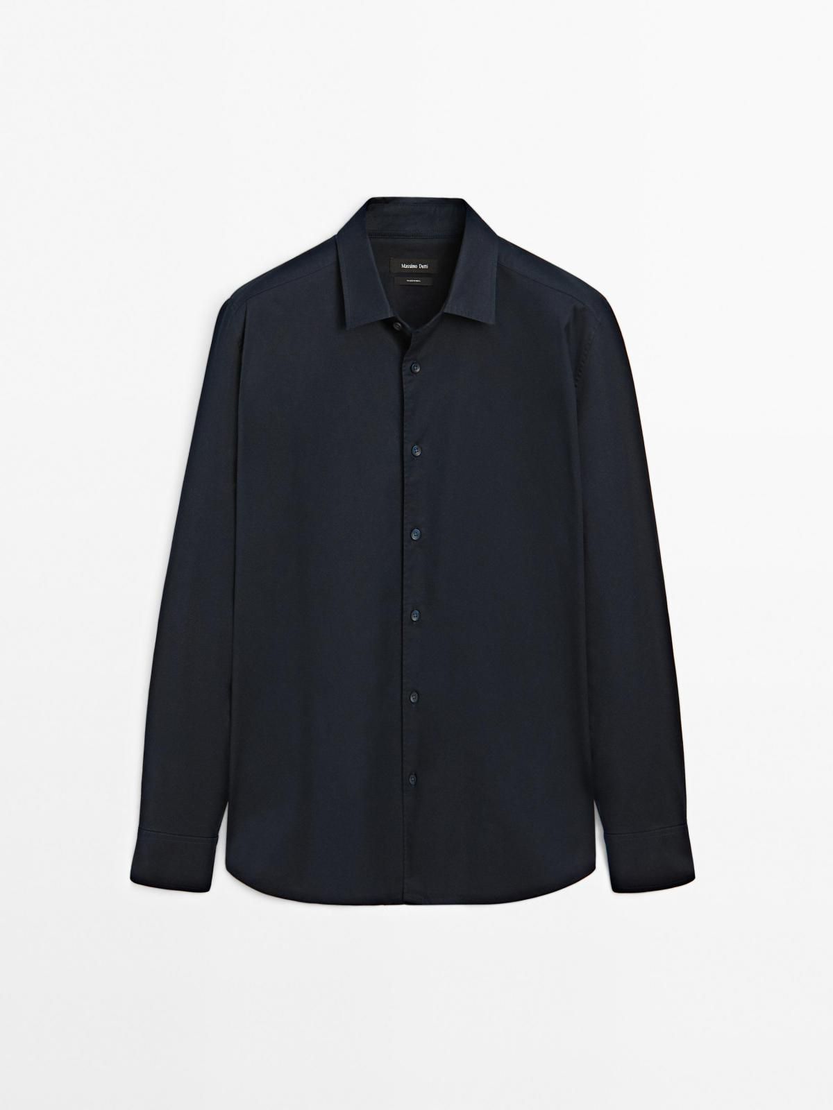 마시모두띠 테크니컬 스트레치 코튼 트윌 레귤러핏 긴팔 셔츠 1738/278 NAVY BLUE - 상품 이미지