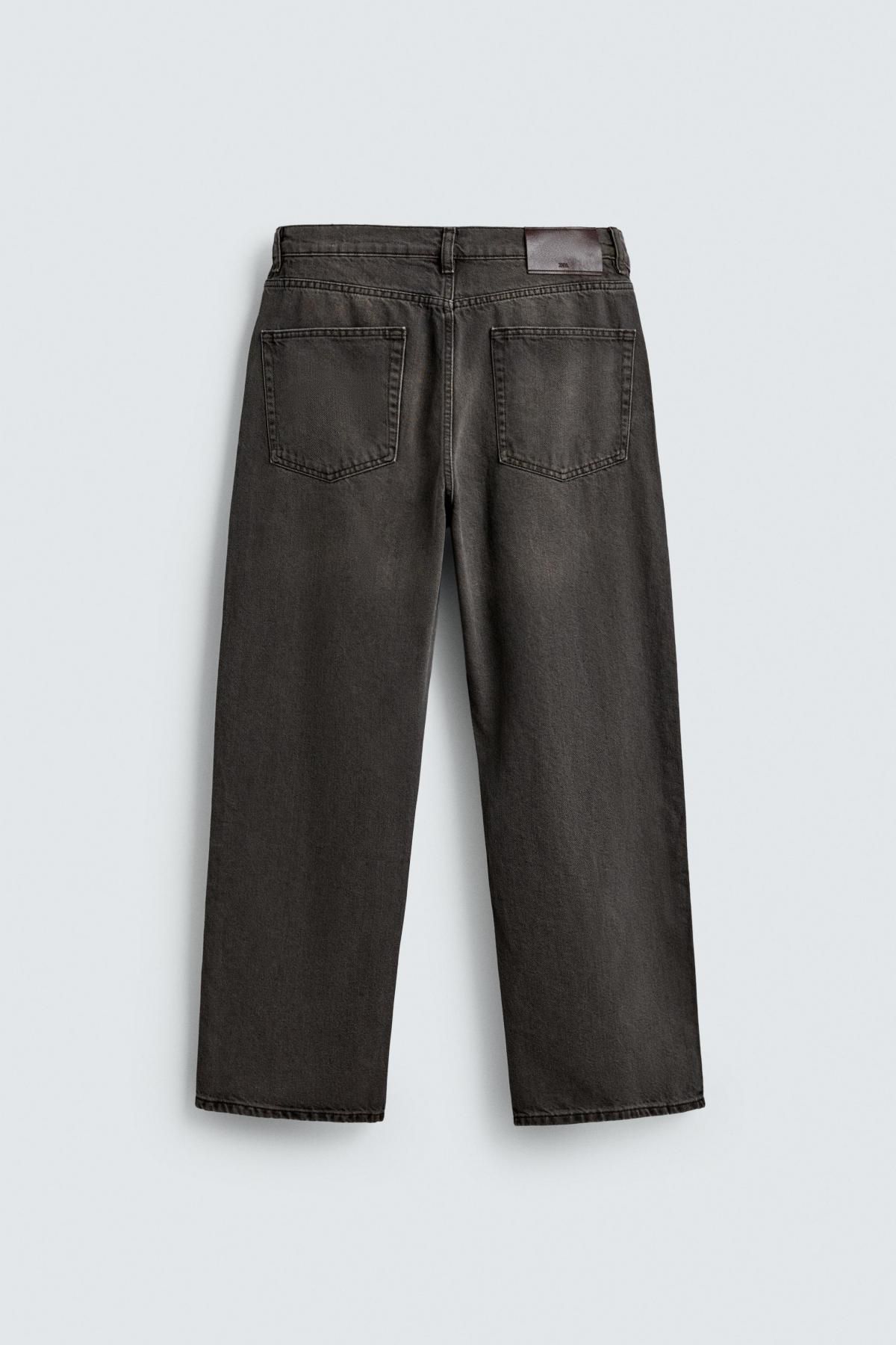 자라 테크니컬 릴랙스드 스트레이트핏 데님 청바지 3991/377 MID-GREY 이미지 8