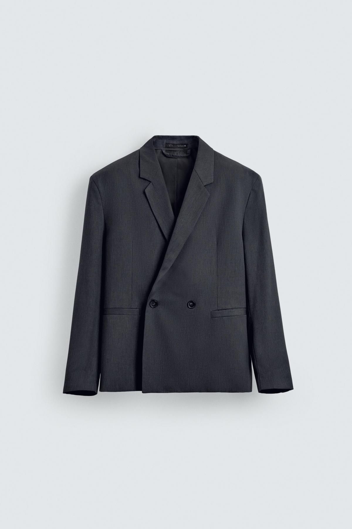 자라 더블브레스트 울블렌드 테일러드 재킷 5908/475 ANTHRACITE GREY - 메인 이미지