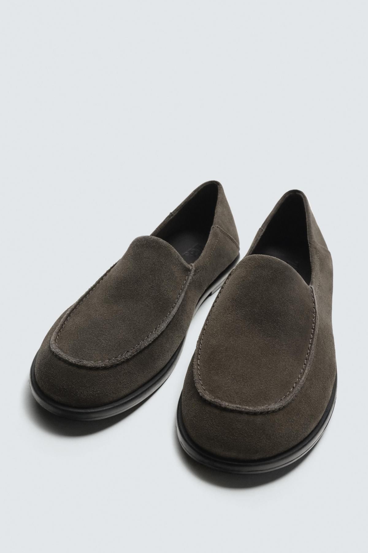 자라 프리미엄 레더 스웨이드 베이직 로퍼 2663/620 TAUPE GREY - 상세 이미지 5