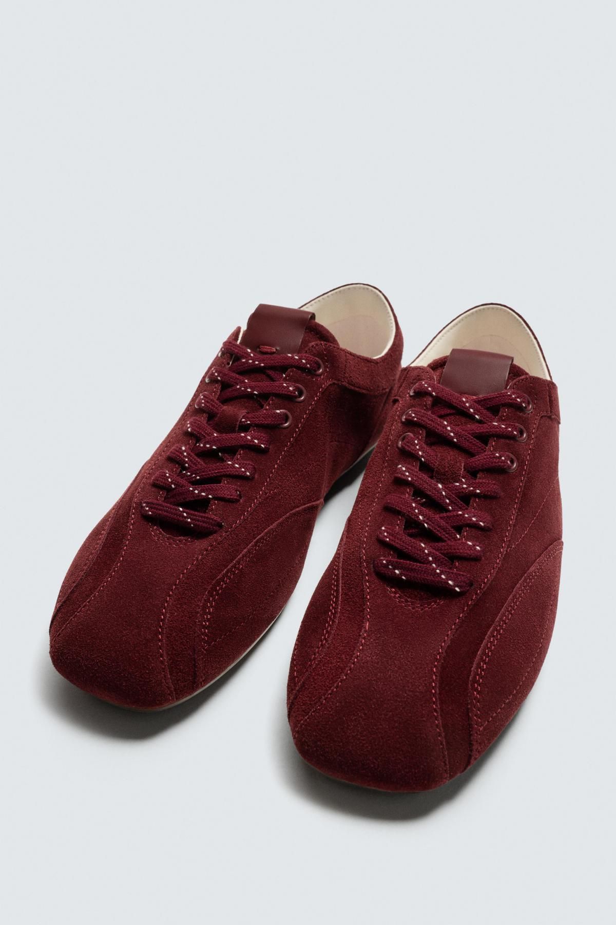 자라 레트로 울트라씬솔 레더 버건디 스니커즈 2238/621 BURGUNDY RED - 상세 이미지 5