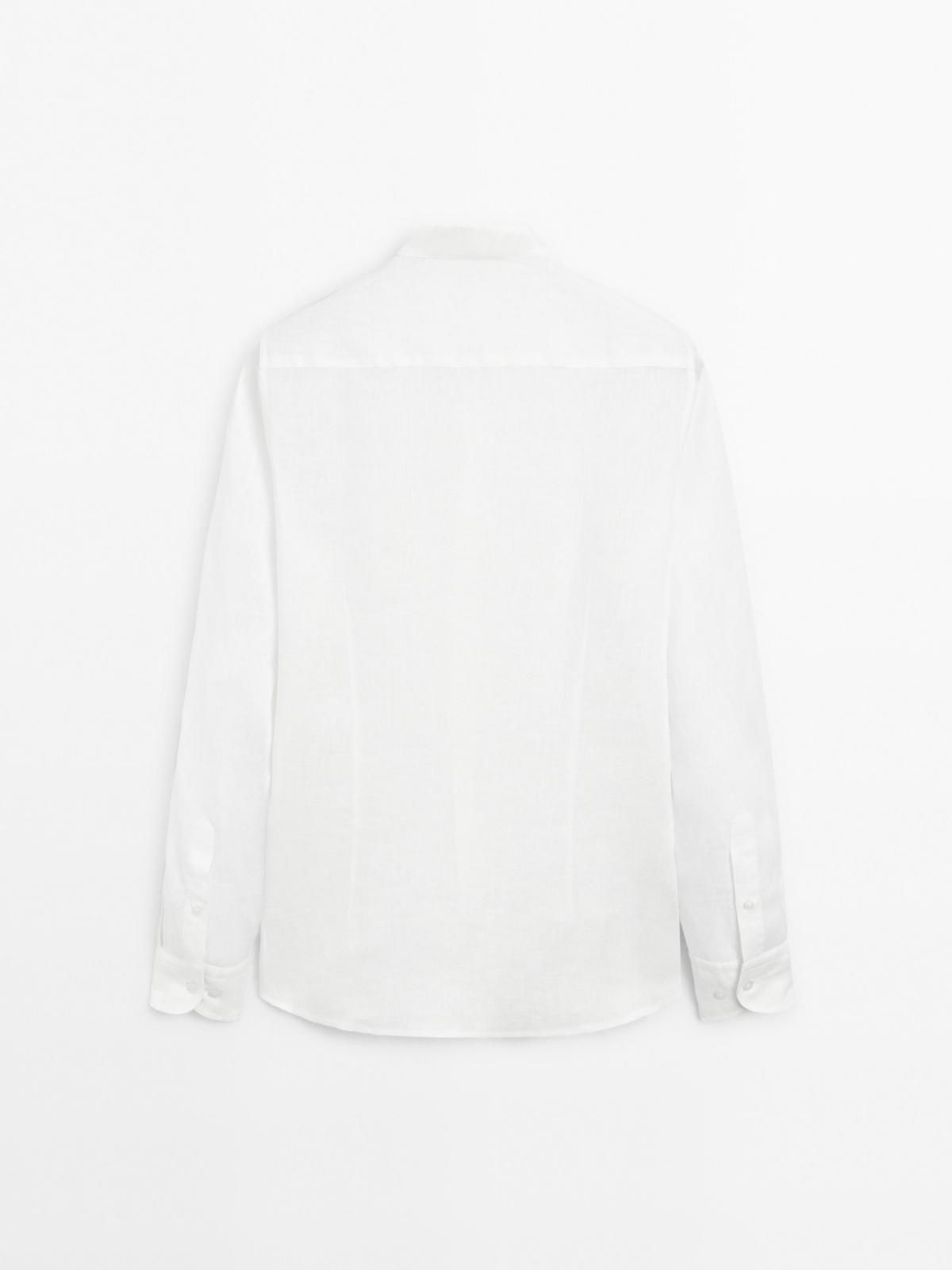 마시모두띠 리넨 슬림핏 차이나카라 긴팔셔츠 1791/294 WHITE - 상세 이미지 2