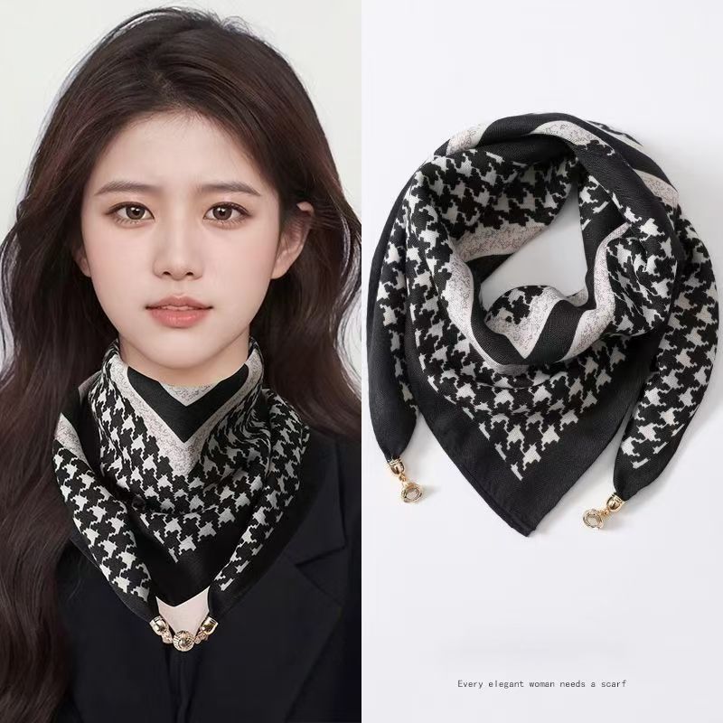 1+1 간절기 자석 엄마 중년여성 스카프 마그네틱 봄 사각 4종 이미지 6
