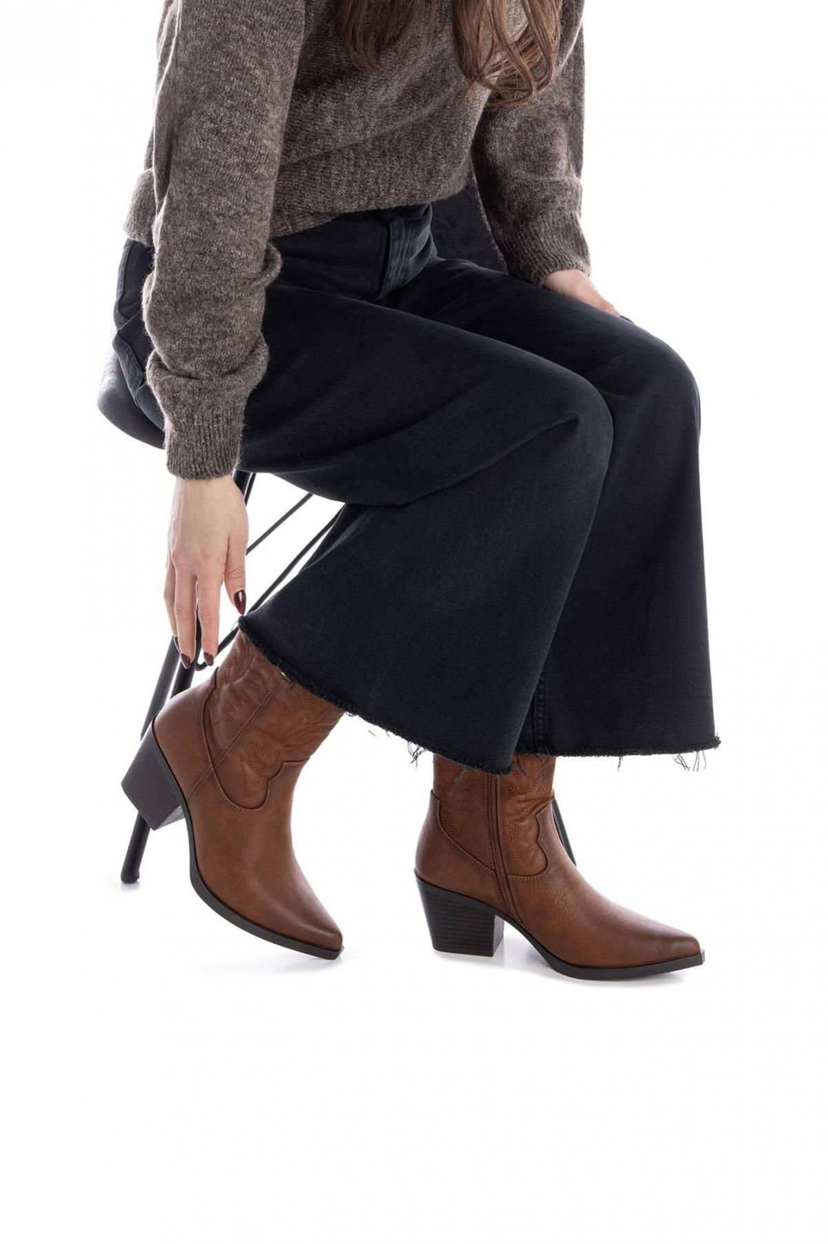 엑스티아이 웨스턴 클래식 브라운 카우보이 앵클부츠 1522749 NUDE - 상세 이미지 2