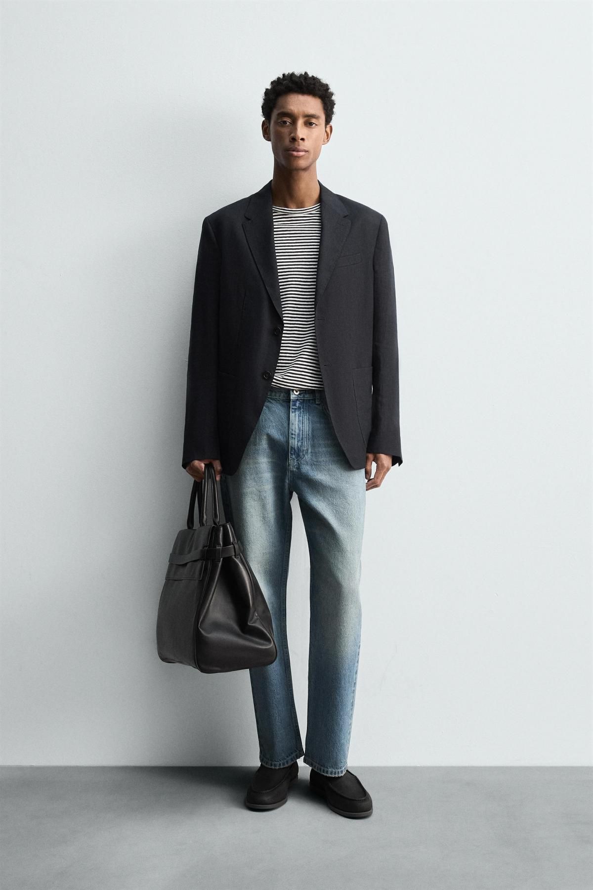 자라 남성 릴랙스핏 리넨 테일러드 블레이저 4721/530 NAVY BLUE - 상세 이미지 2