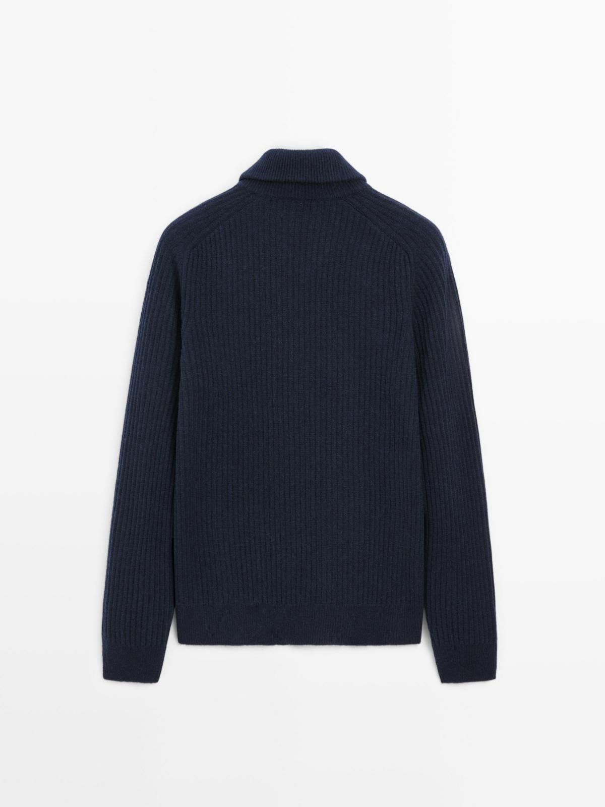 마시모두띠 울블렌드 네이비 집업 니트 가디건 1073/231 NAVY BLUE 이미지 7