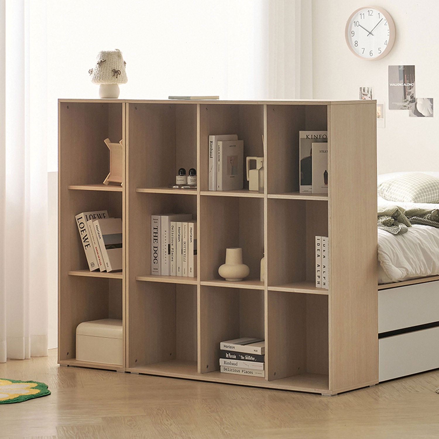 공간분리 책장 파티션 침대 옆 책장 선반 책꽂이 만화책 수납장 400