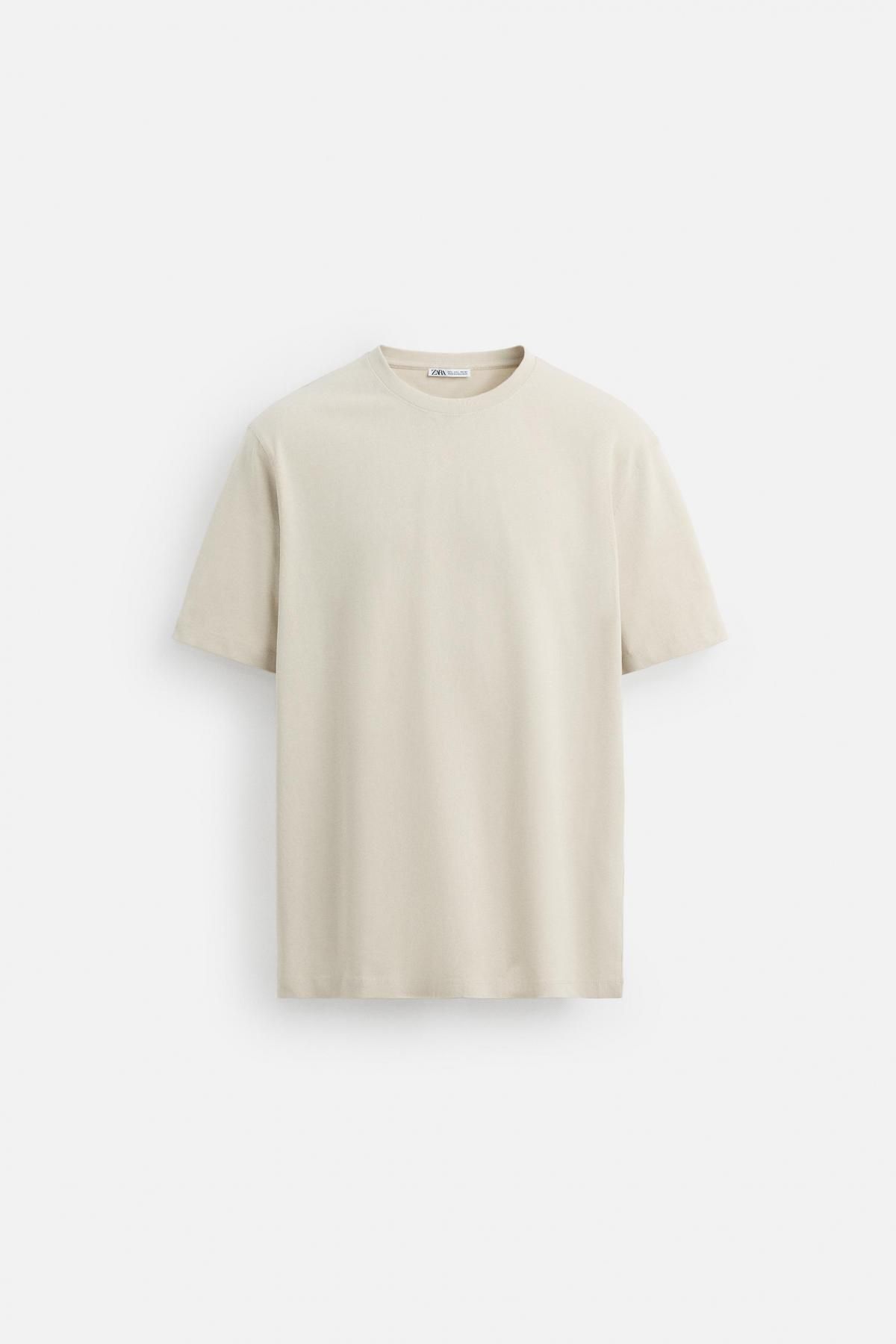 자라 베이직 미디엄 웨이트 티셔츠 1887/470 LIGHT SAND - 메인 이미지