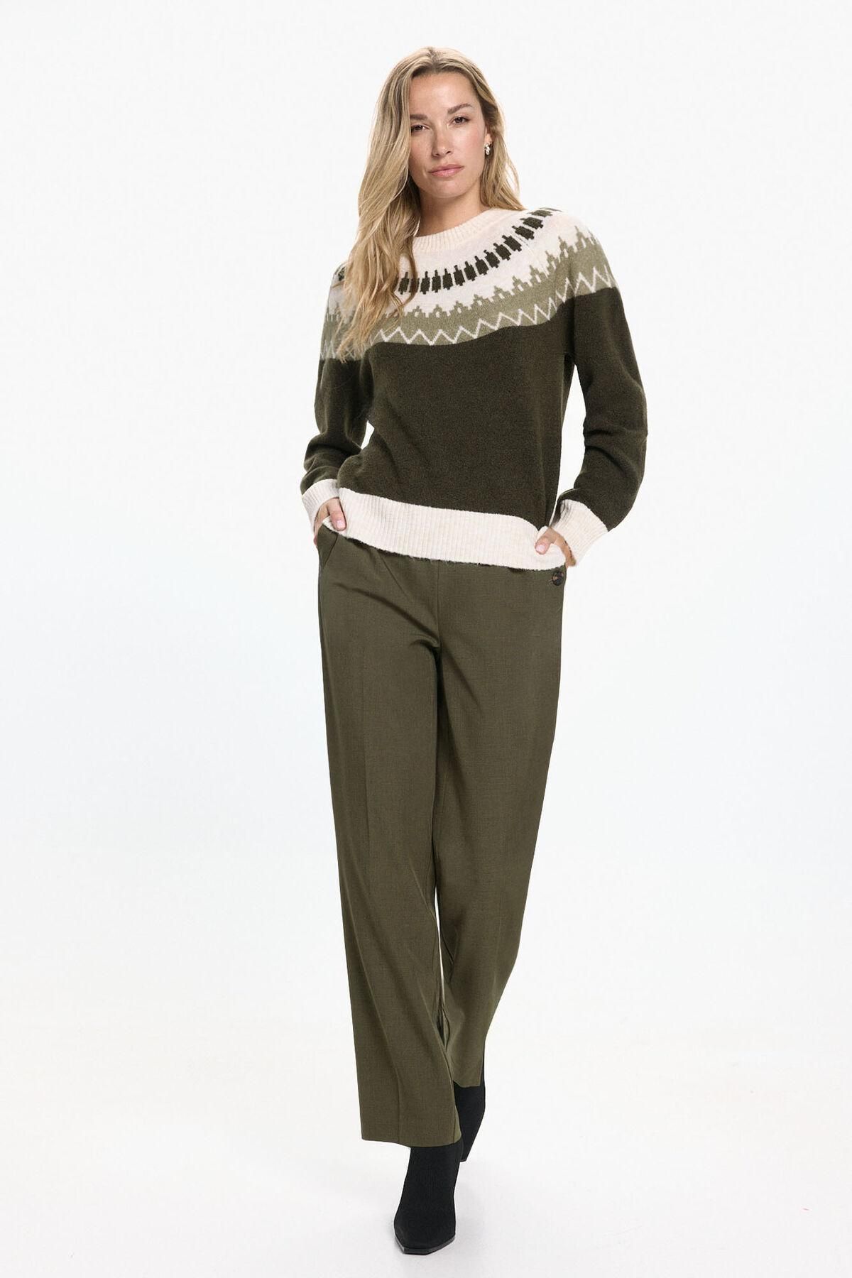 베로모다 스트레이트 버튼 디테일 슬랙스 팬츠 3722162 VERDE - 상세 이미지 2