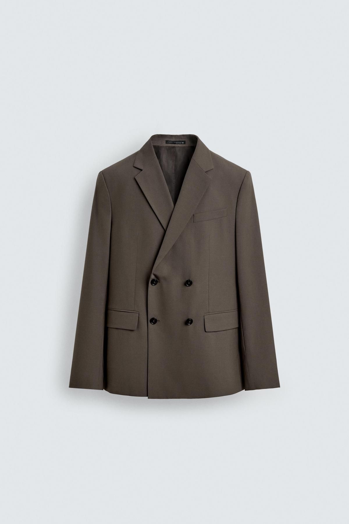 자라 클래식 더블브레스트 테일러드 블레이저 1564/360 TAUPE GREY - 메인 이미지