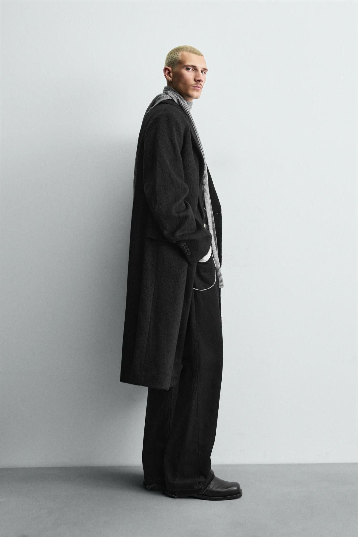 자라 클래식 더블브레스트 울 더블 코트 5070/704 BLACK - 상세 이미지 5
