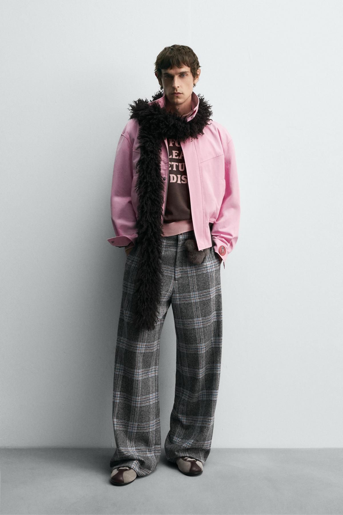 자라 하이넥 배색 핑크 집업 재킷 X 해리 램버트 디즈니 3046/317 PINK - 상세 이미지 2