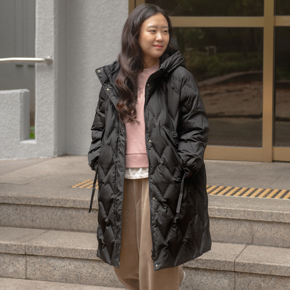 뒤란 덕다운 후디드 롱 자켓 DTF5W-5155 뒤란핏 - 상세 이미지 2