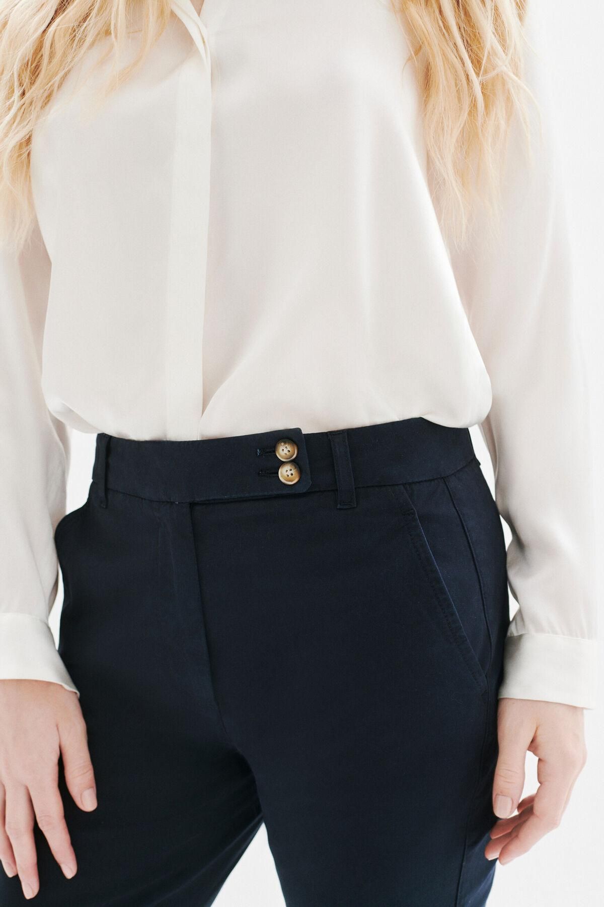 카롤 슬림핏 버튼 디테일 치노 팬츠 3722202 AZUL MARINO - 상세 이미지 3