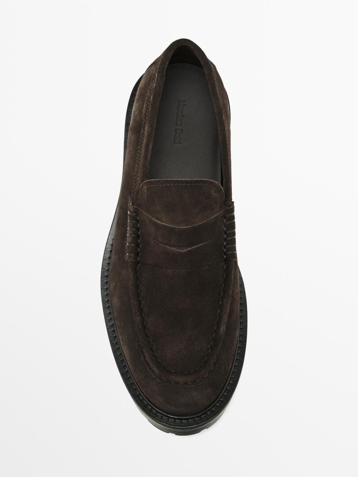 마시모두띠 트랙솔 스웨이드 페니로퍼 남성 소가죽 슈즈 2240/650 BROWN - 상세 이미지 2