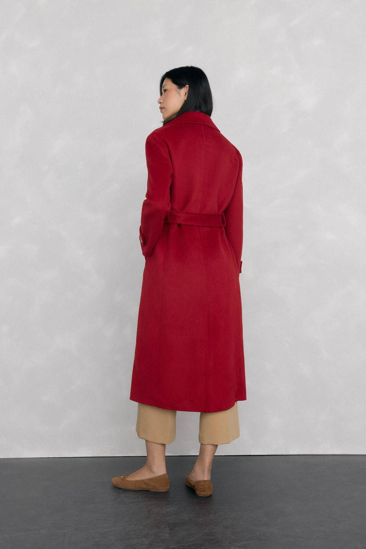 페드로 델 이에로 레드 더블페이스 롱 트렌치코트 7522237 ROJO - 상세 이미지 4