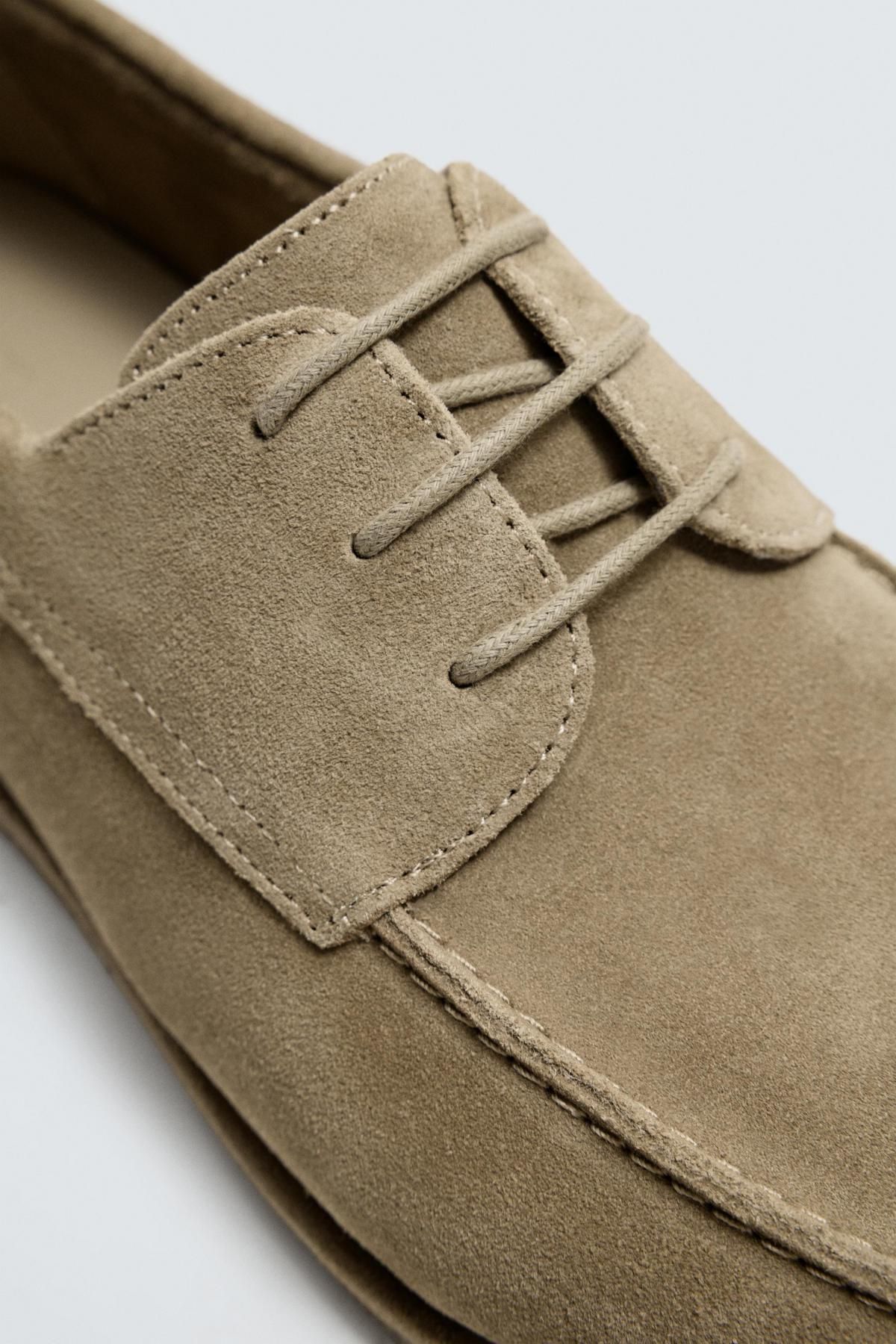 자라 스웨이드 캐주얼 데크 로퍼 2449/620 BEIGE 이미지 6