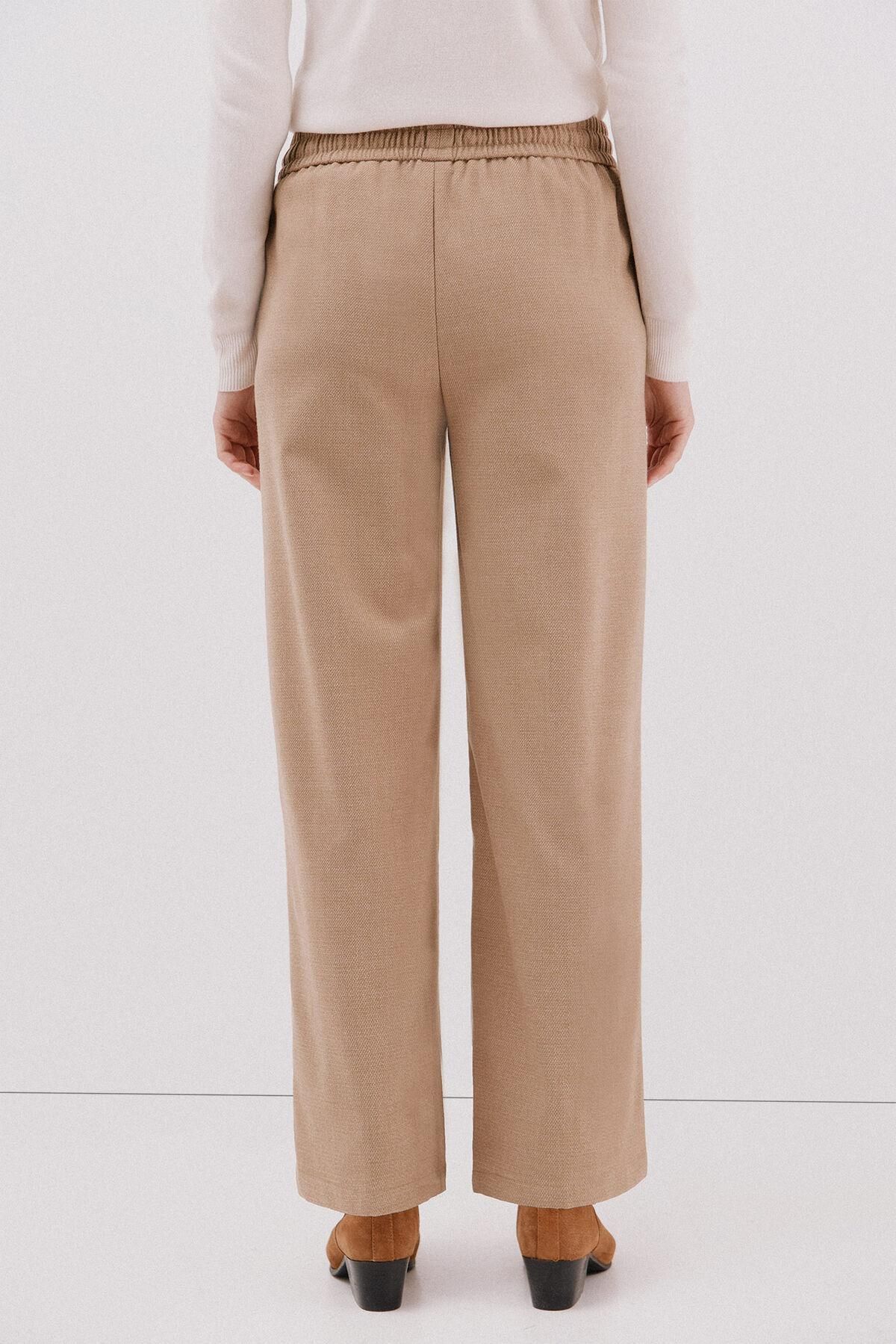 꼬르떼피엘 테크니컬 텍스처 와이드 밴딩 팬츠 8722331 BEIGE - 상세 이미지 4