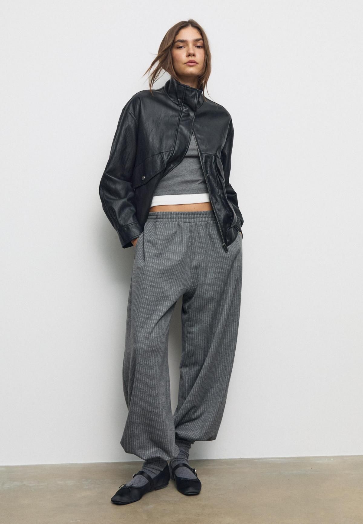 스트라디바리우스 스트라이프 벌룬 조거 팬츠 8279/214 DARK GREY - 상세 이미지 5