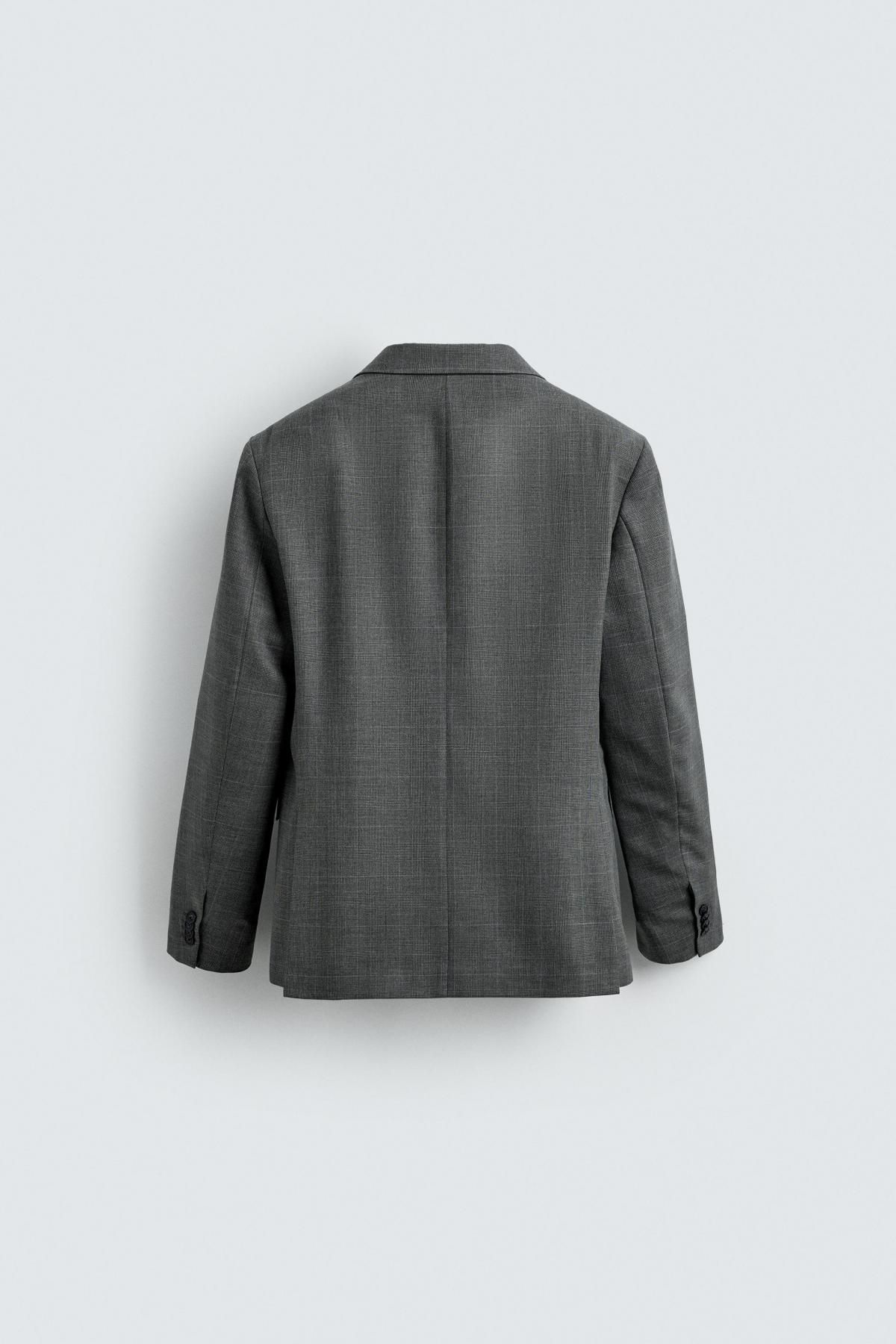 자라 클래식 체크 테일러드 수트 블레이저 5746/433 GREY MARL 이미지 8