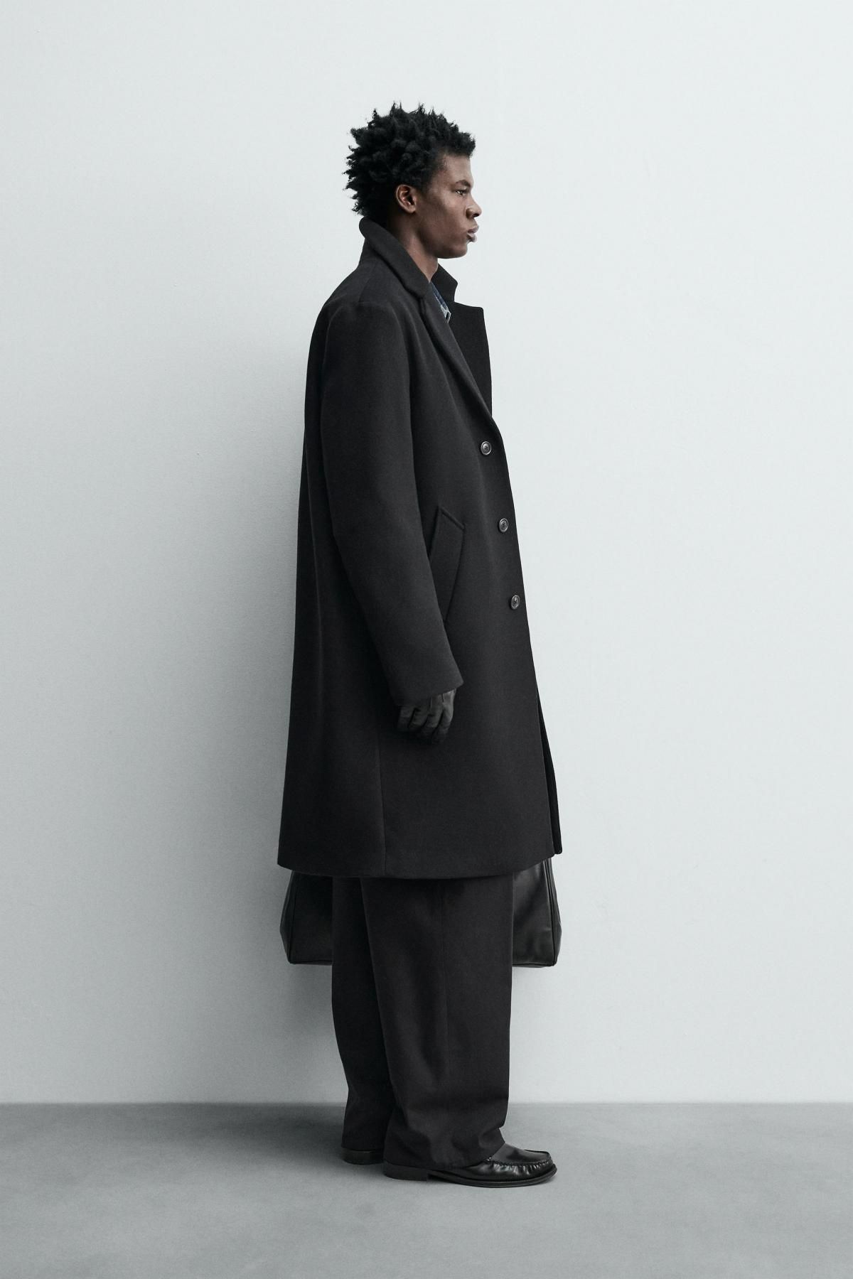 자라 이탈리안 울 혼방 싱글 코트 5968/523 BLACK - 상세 이미지 5