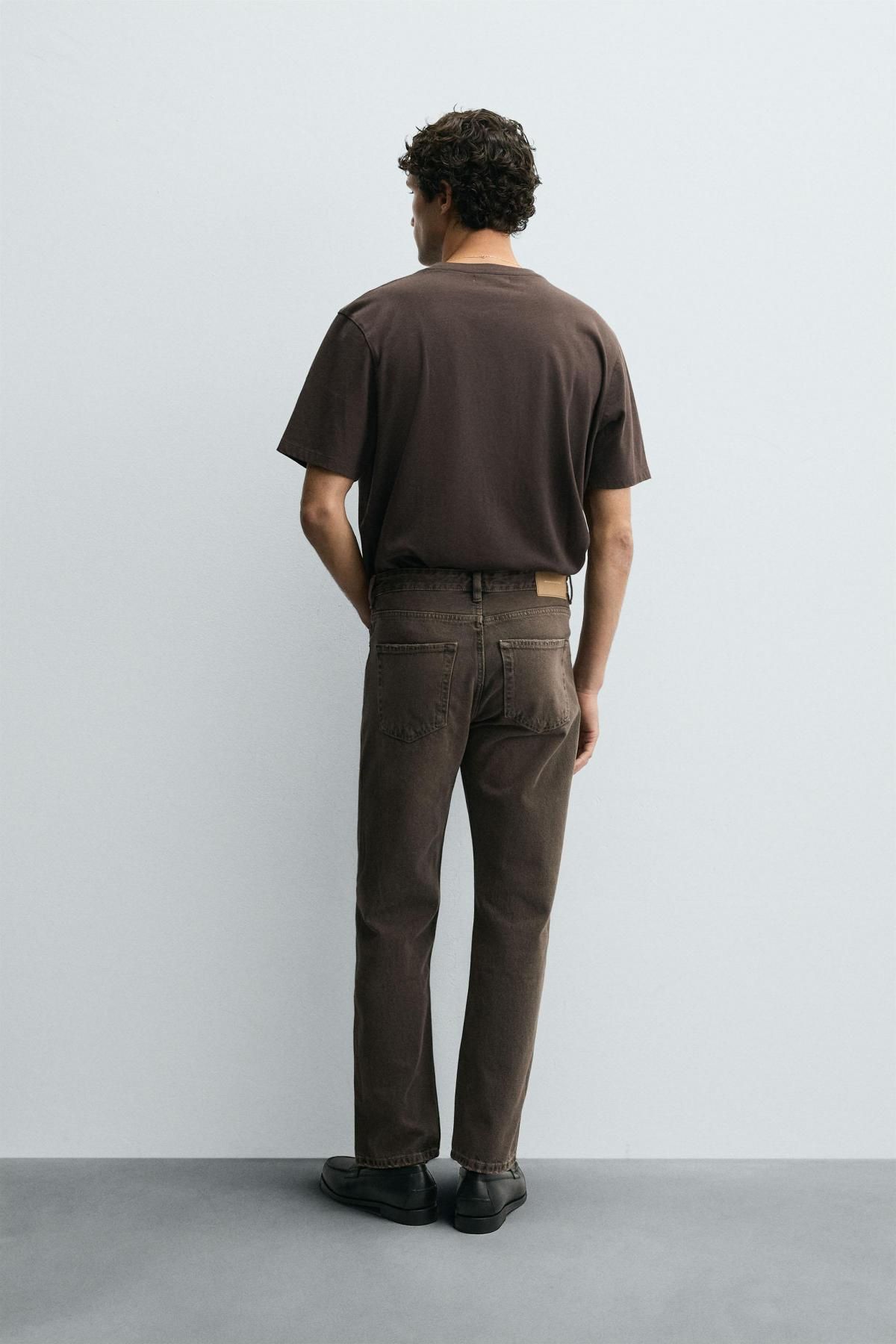 자라 브라운 스트레이트핏 레귤러 데님 진 4048/340 BROWN - 상세 이미지 4