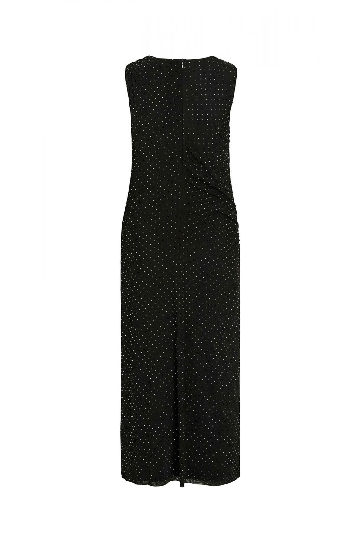 빌라 글리터 블랙 민소매 미디 원피스 6442229 NEGRO - 상세 이미지 5