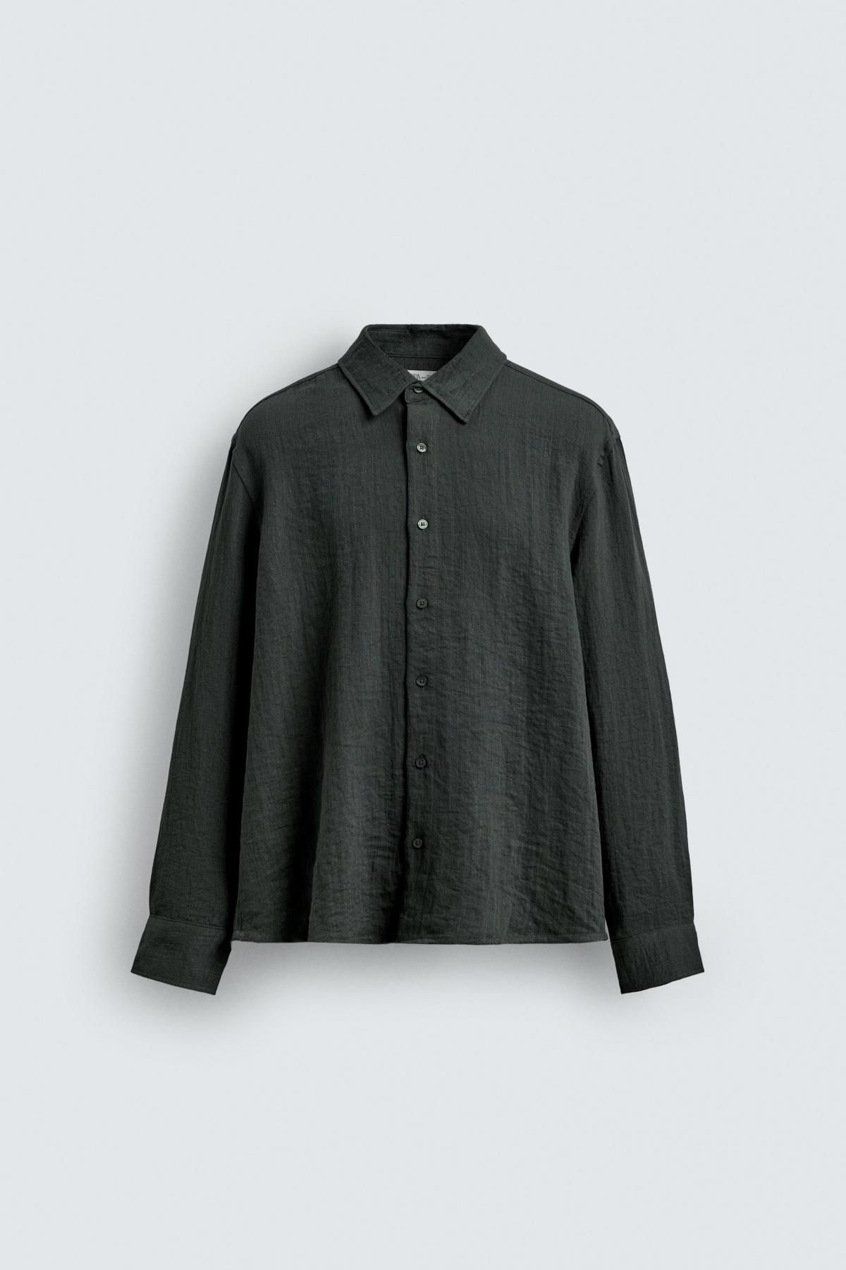 자라 테크니컬 릴렉스핏 긴팔 셔츠 1063/405 GREY - 메인 이미지