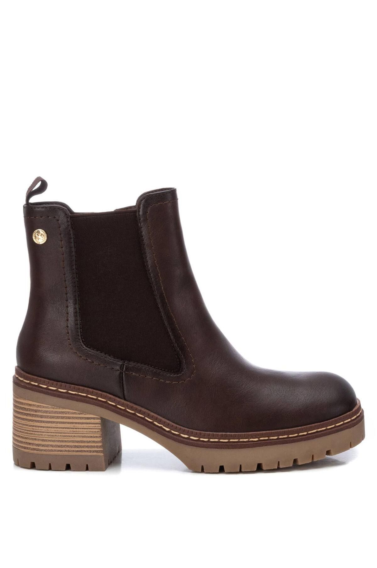 엑스티아이 프리미엄 첼시 앵클부츠 비건레더 블록힐 1522745 MARRON - 상품 이미지