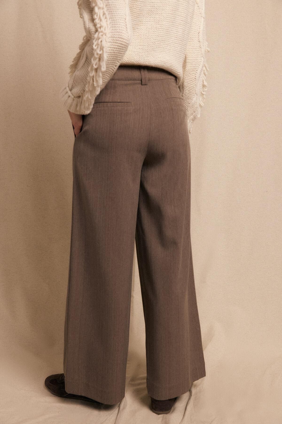 슬로우러브 와이드 더블 플리츠 슬랙스 팬츠 3722145 ARENA - 상세 이미지 4