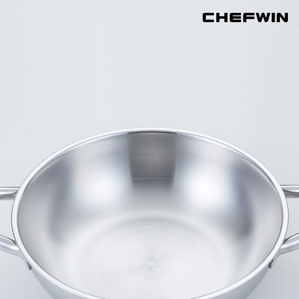 쉐프윈 316 통5중 볶음팬 스텐웍 인덕션 궁중팬 조리팬 28cm - 상세 이미지 5