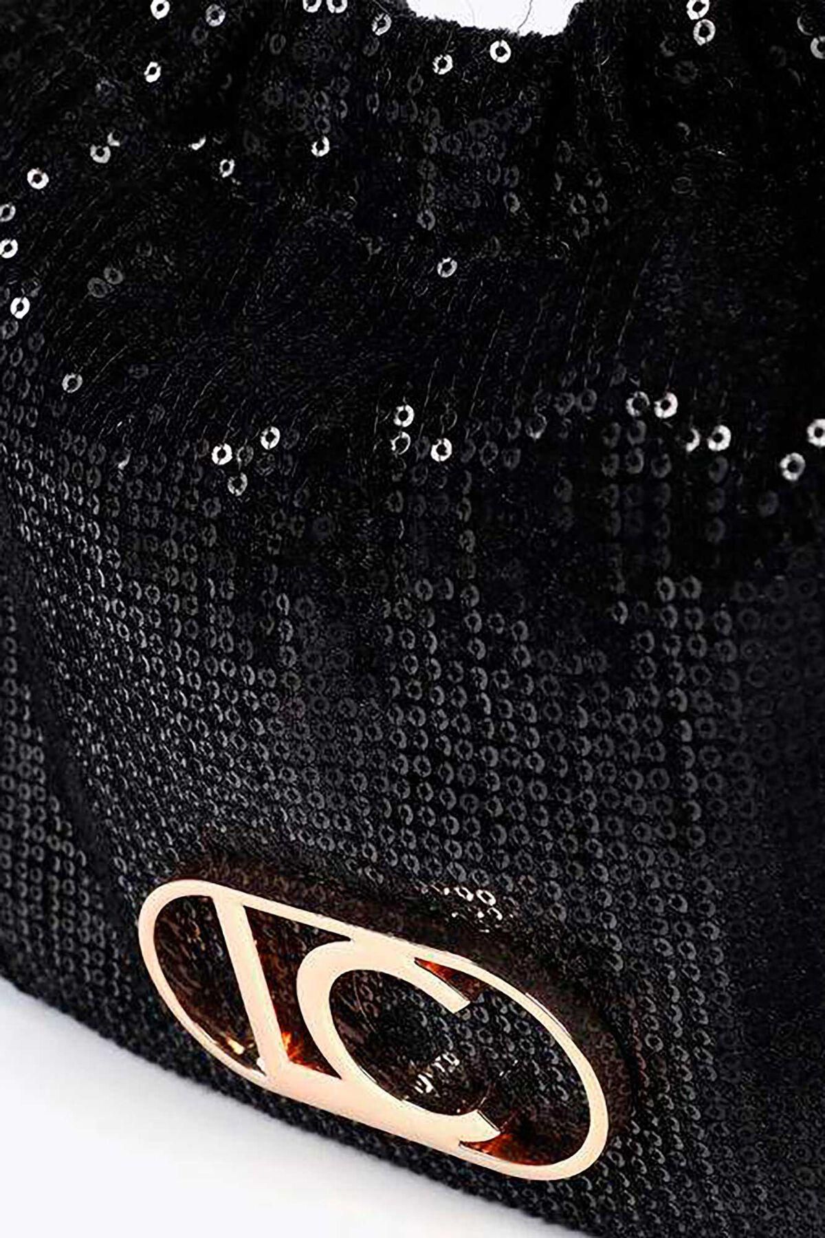 롤라 카사데몬트 글램 메탈 핸들 스팽글 버킷백 7002770 NEGRO - 상세 이미지 5