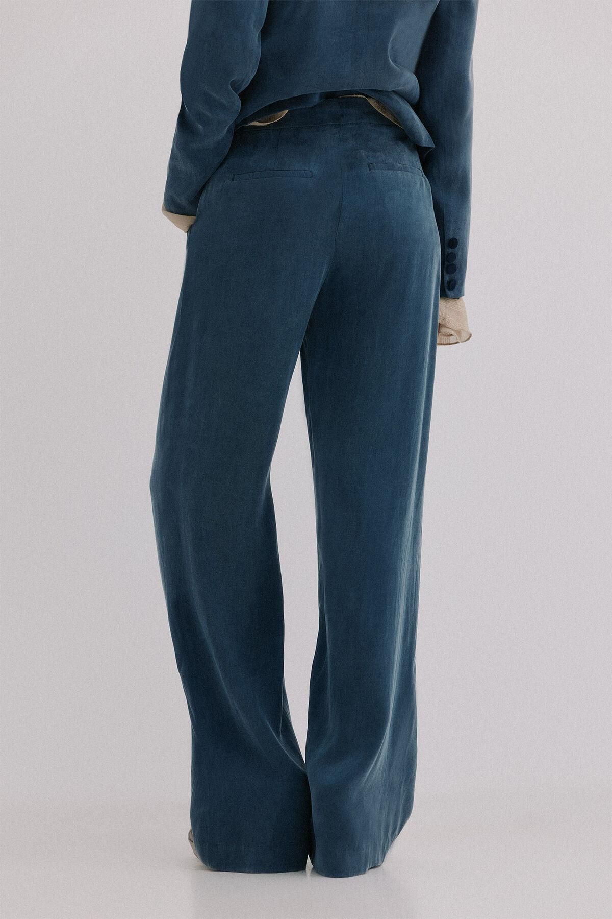 호스 인트로피아 와이드 테크니컬 슬랙스 팬츠 6542832 AZUL MARINO - 상세 이미지 4