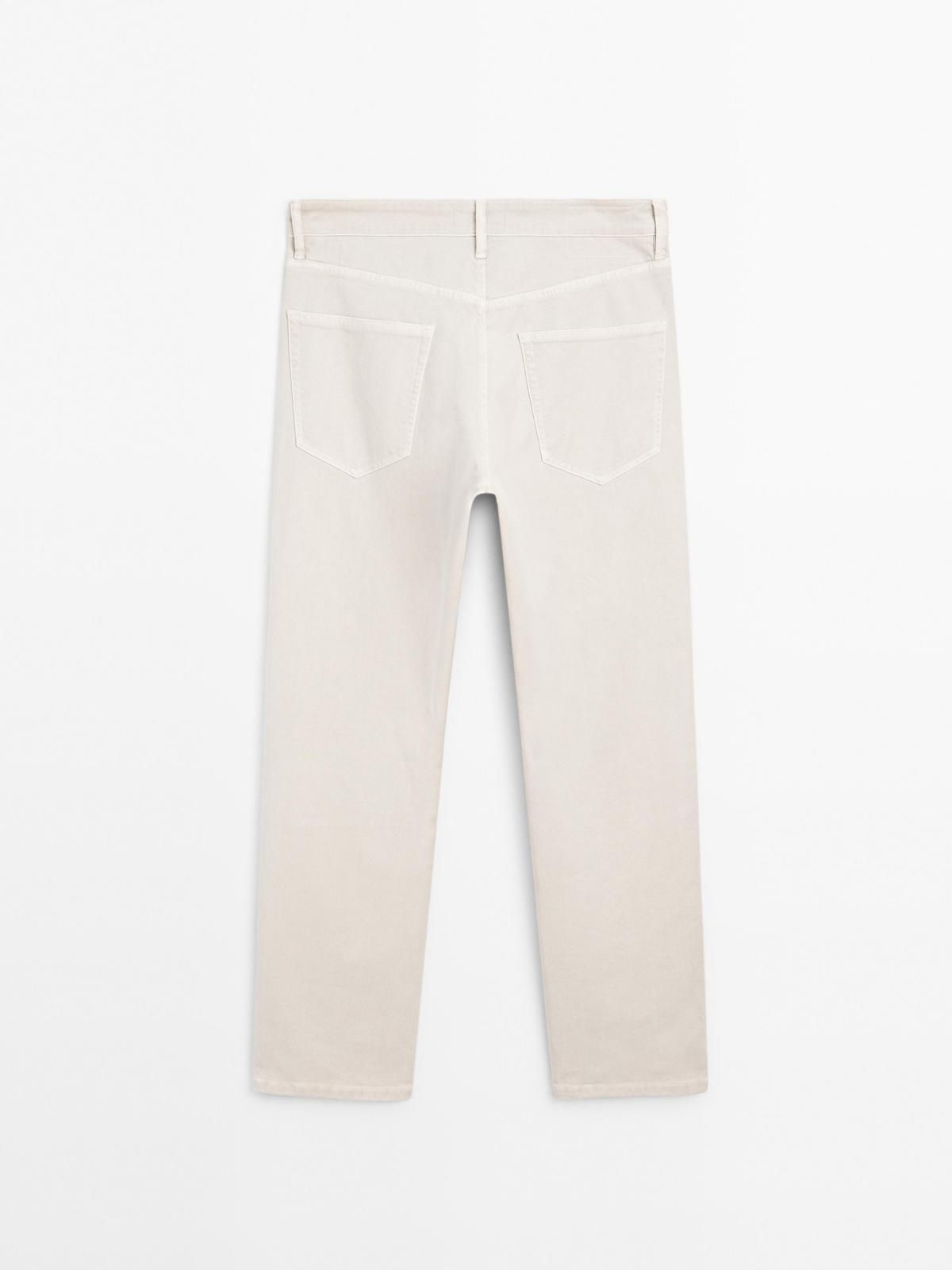 마시모두띠 미니멀 테이퍼드핏 아이보리 데님 팬츠 0352/121 ANTHRACITE GREY 이미지 7