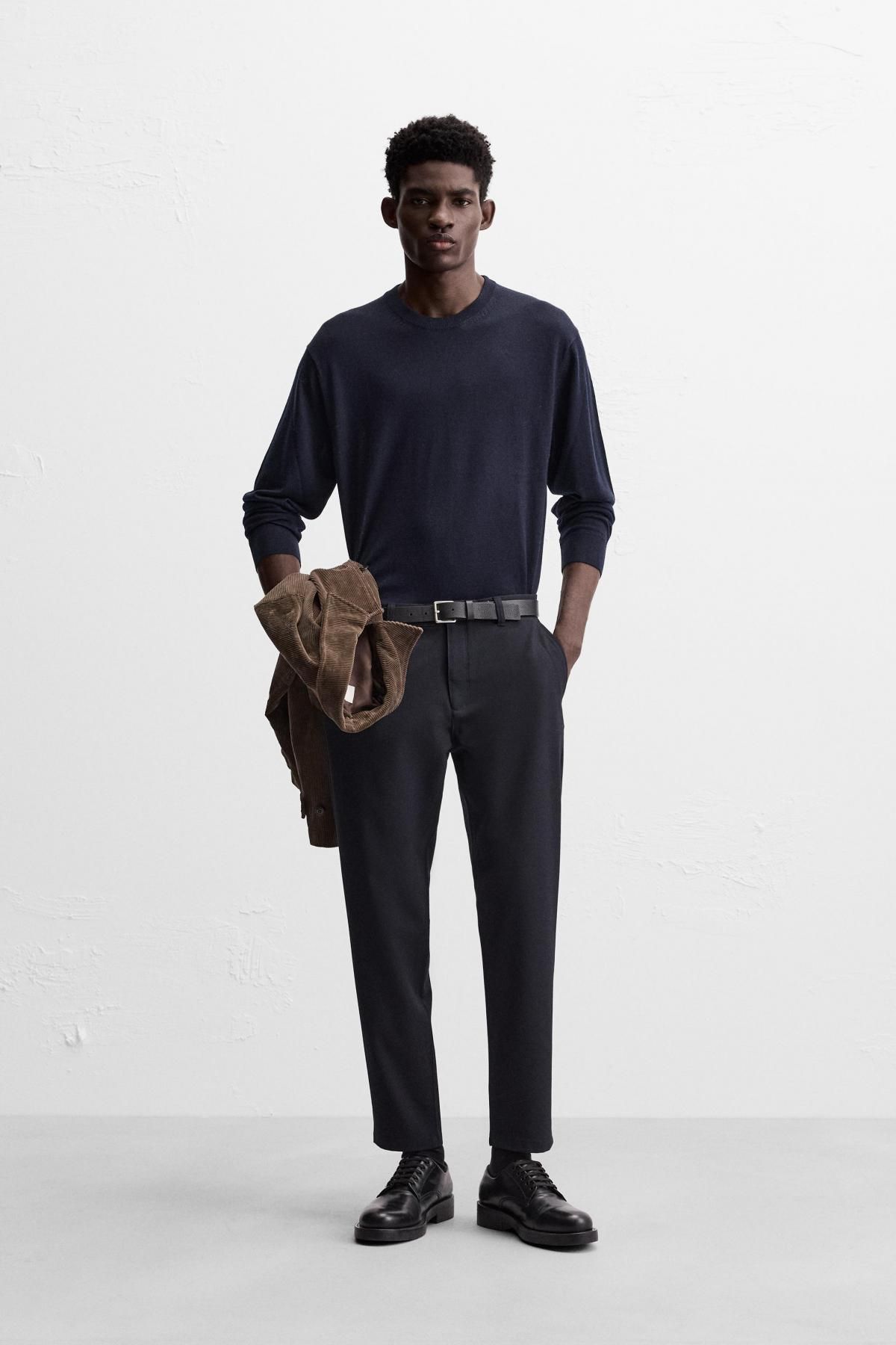 자라 텍스처 컴포트 슬림핏 팬츠 0706/648 DARK NAVY - 상세 이미지 2