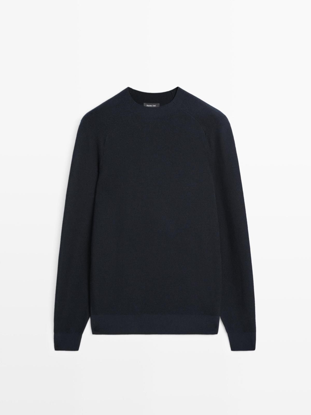 마시모두띠 프리미엄 울 라운드 니트 스웨터 0936/210 NAVY BLUE - 상품 이미지